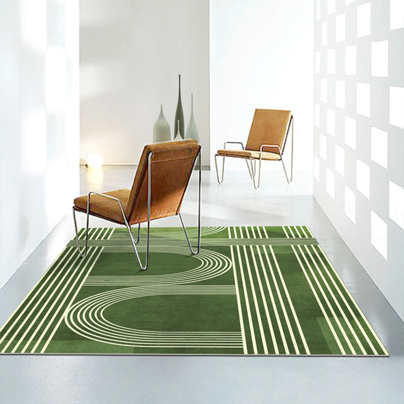 Scandinavian Stripe Printed Rug Multi Color Polyster Area Carpet Non-Slip Backing Pet Friendly Indoor Rug for Room Clearhalo 'Area Rug' 'Rug' 2286267