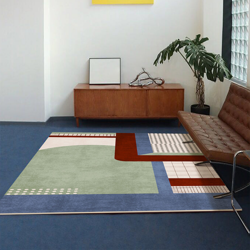 Nordic Living Room Rug Multi Color Geometric Printed Area Carpet Synthetics Anti-Slip Backing Pet Friendly Rug Clearhalo 'Area Rug' 'Rug' 2286273