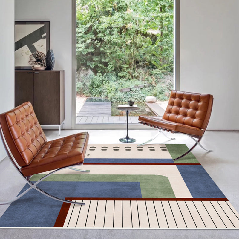 Nordic Living Room Rug Multi Color Geometric Printed Area Carpet Synthetics Anti-Slip Backing Pet Friendly Rug Clearhalo 'Area Rug' 'Rug' 2286274