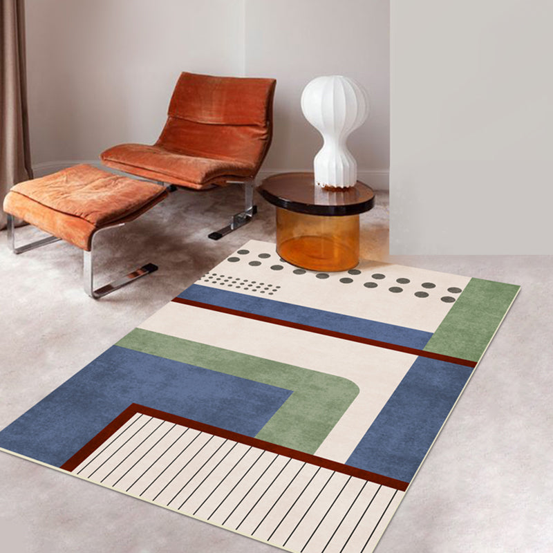 Nordic Living Room Rug Multi Color Geometric Printed Area Carpet Synthetics Anti-Slip Backing Pet Friendly Rug Clearhalo 'Area Rug' 'Rug' 2286275