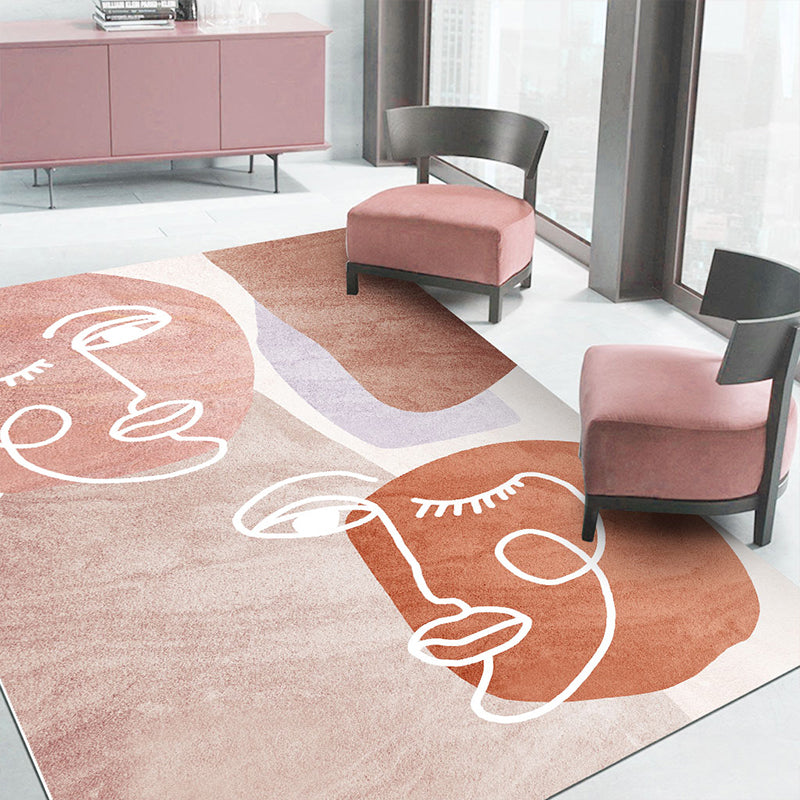 Unique Abstract Printed Rug Multi Colored Synthetics Carpet Pet Friendly Easy Care Indoor Rug for Decoration Clearhalo 'Area Rug' 'Rug' 2286292