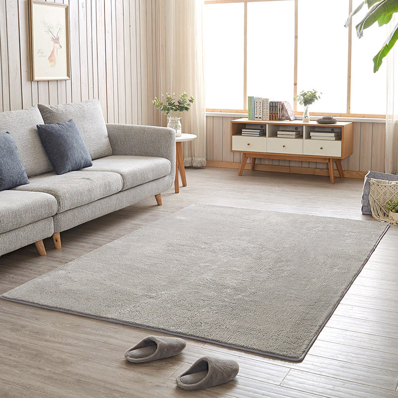 Simple Solid Color Rug Multi Colored Cotton Blend Indoor Rug Non-Slip Backing Pet Friendly Carpet for Living Room Clearhalo 'Area Rug' 'Rug' 2287777