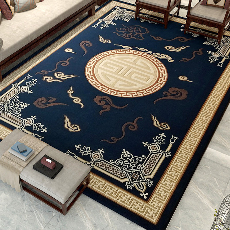 Multi Colored Chinoiserie Rug Polyster Floral Printed Indoor Rug Easy Care Pet Friendly Area Carpet for Parlor Clearhalo 'Area Rug' 'Rug' 2288313