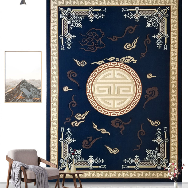 Multi Colored Chinoiserie Rug Polyster Floral Printed Indoor Rug Easy Care Pet Friendly Area Carpet for Parlor Clearhalo 'Area Rug' 'Rug' 2288316