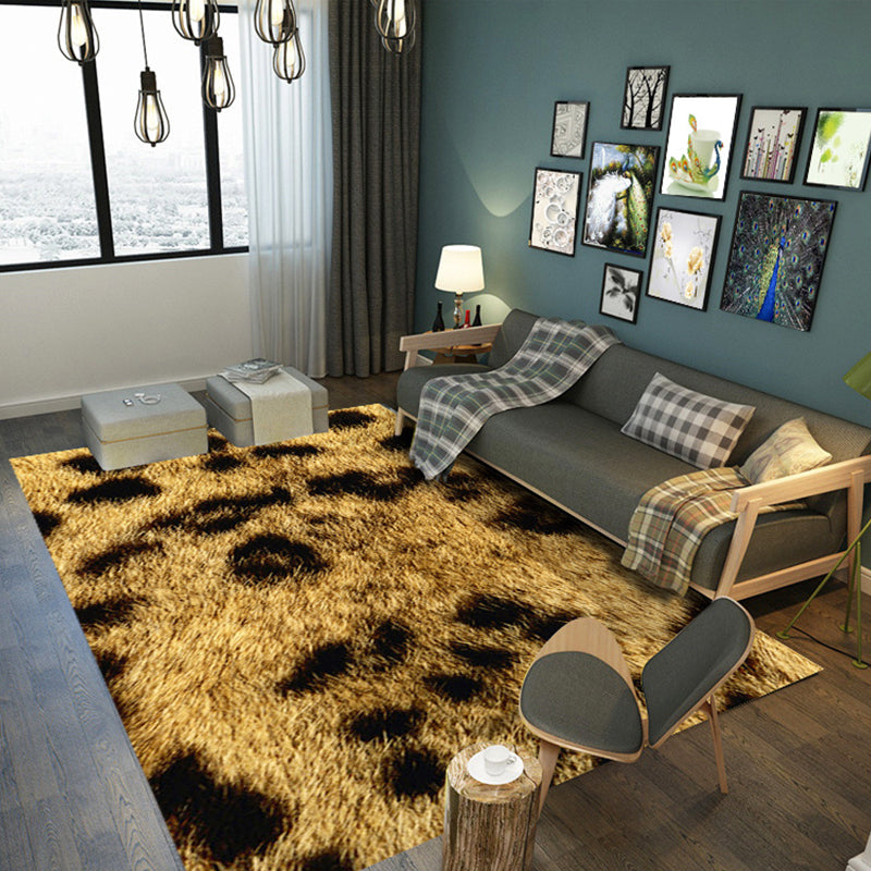 Trendy Parlor Rug Multi Colored Animal Skin Printed Area Carpet Anti-Slip Easy Care Indoor Rug Yellow-Black Clearhalo 'Area Rug' 'Casual' 'Rugs' Rug' 2288356