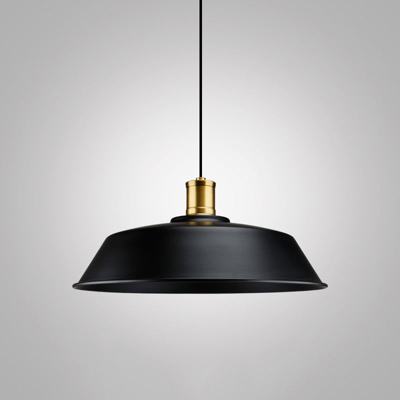 Metal Black Finish Drop Pendant Geometric Shade Single-Bulb Industrial Hanging Light Black B Clearhalo 'Art Deco Pendants' 'Black' 'Cast Iron' 'Ceiling Lights' 'Ceramic' 'Crystal' 'Industrial Pendants' 'Industrial' 'Metal' 'Middle Century Pendants' 'Pendant Lights' 'Pendants' 'Rustic Pendants' 'Tiffany' Lighting' 2290277