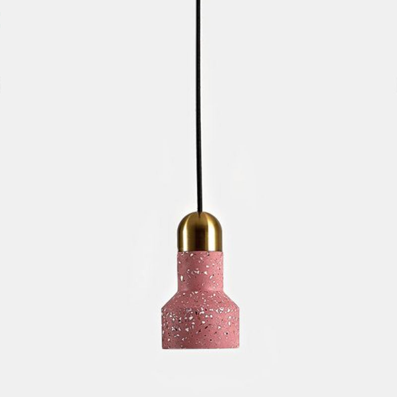 Terrazzo Mini Spotlight Nordic Style 1 Bulb Pendant Lighting Fixture for Dining Room Clearhalo 'Ceiling Lights' 'Modern Pendants' 'Modern' 'Pendant Lights' 'Pendants' Lighting' 2290390