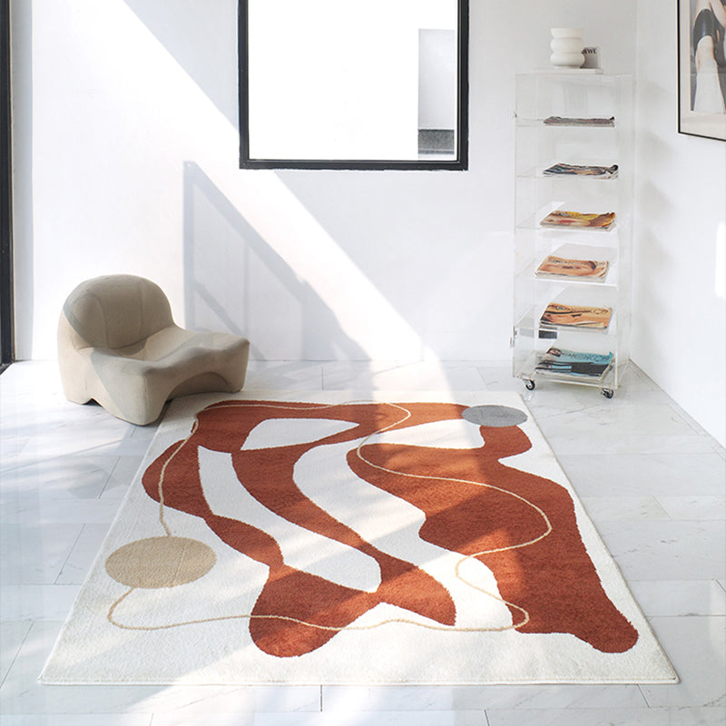 Simplicity Decoration Rug Multi Colored Abstract Print Area Rug Polyster Non-Slip Backing Pet Friendly Carpet Clearhalo 'Area Rug' 'Rug' 2295797