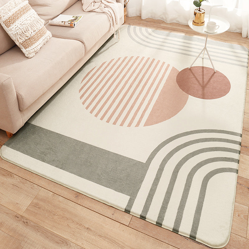 Comfort Living Room Rug Multi Color Painting Pattern Indoor Rug Acrylic Easy Care Pet Friendly Area Carpet Dark Beige Clearhalo 'Area Rug' 'Rug' 2295806