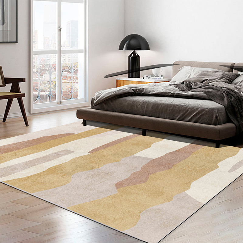 Scandinavian Bedroom Rug Multi Colored Colorblock Indoor Rug Cotton Blend Easy Care Pet Friendly Area Carpet Clearhalo 'Area Rug' 'Rug' 2295827