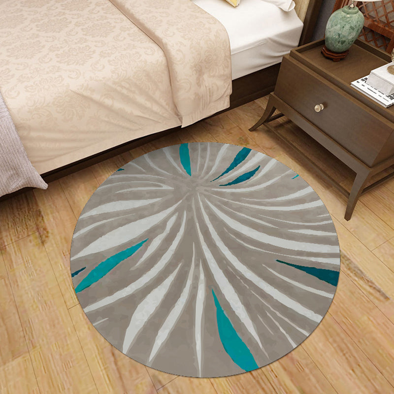 Nordic Decoration Rug Multi Color Floral Print Indoor Rug Polypropylene Anti-Slip Pet Friendly Carpet Light Blue-White Clearhalo 'Area Rug' 'Modern' 'Rugs' Rug' 2295973