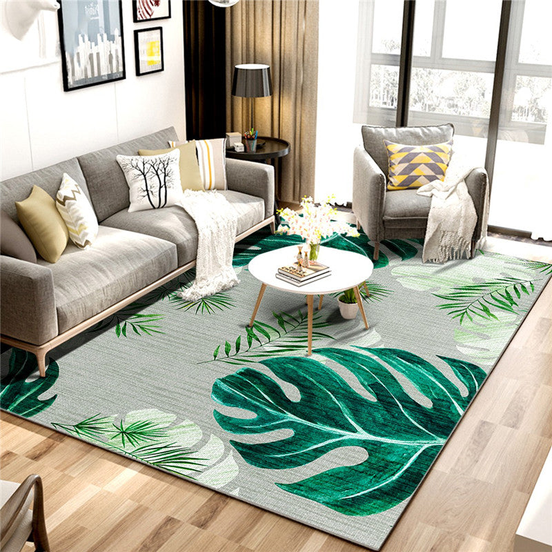 Multi Colored Tropical Rug Synthetics Plant Printed Indoor Rug Anti-Slip Backing Easy Care Area Carpet for Room Clearhalo 'Area Rug' 'Rug' 2296007