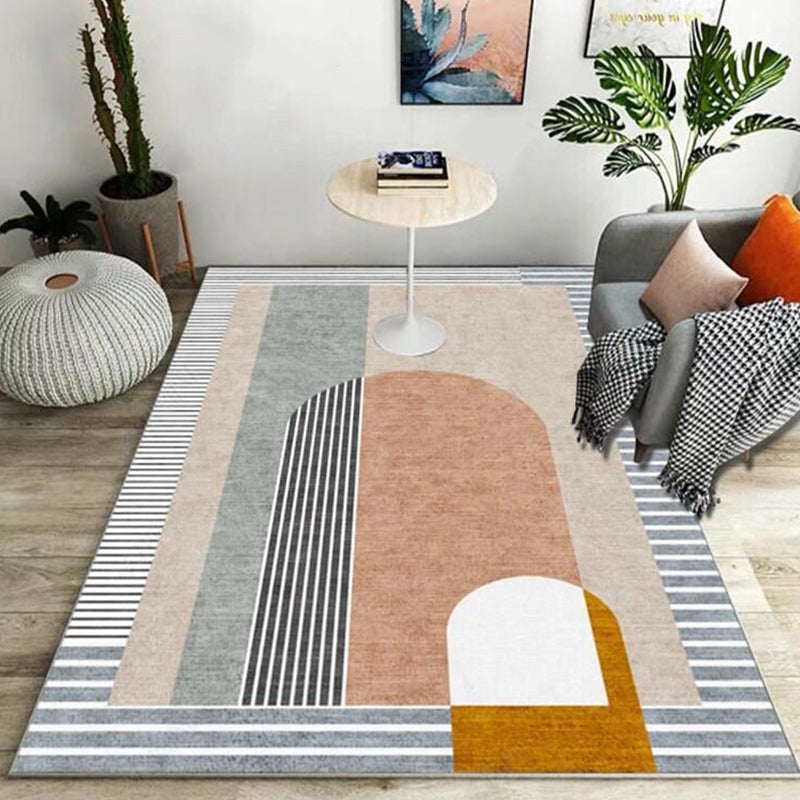 Western Decoration Rug Multi Colored Color Block Indoor Rug Cotton Blend Easy Care Machine Carpet Dark Beige Clearhalo 'Area Rug' 'Rug' 2296086