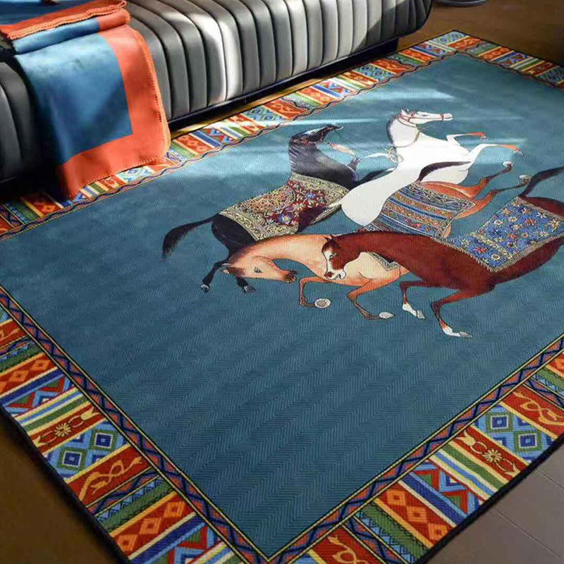 Modern Bedroom Rug Multi Colored Animal Print Indoor Rug Polyster Non-Slip Backing Pet Friendly Carpet Clearhalo 'Area Rug' 'Rug' 2296118