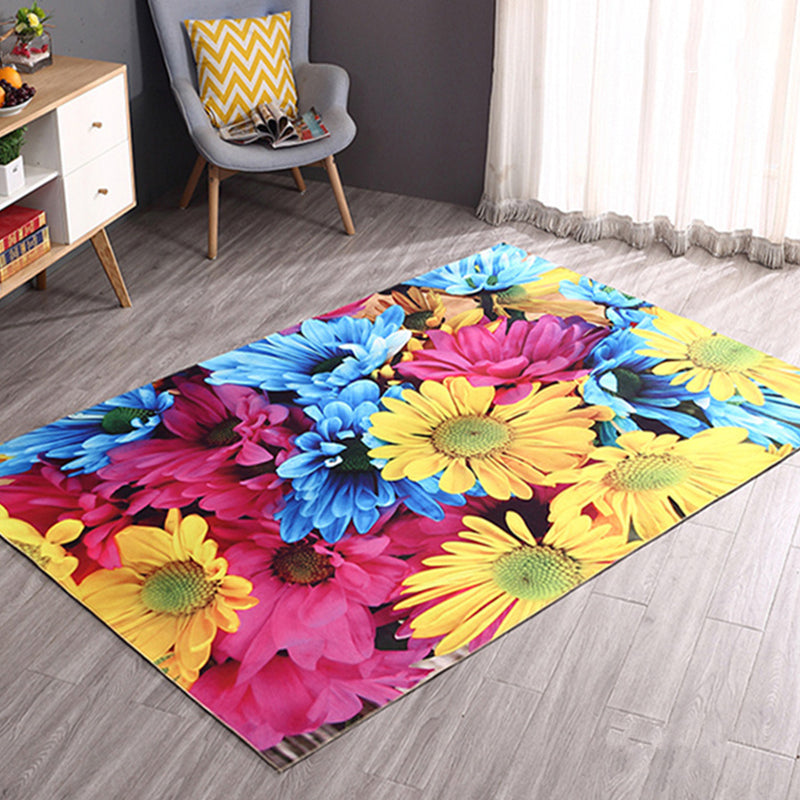 Modern Home Decoration Rug Multicolor Geography Area Rug Polyster Easy Care Washable Indoor Rug Yellow-Pink Clearhalo 'Area Rug' 'Rug' 2296276