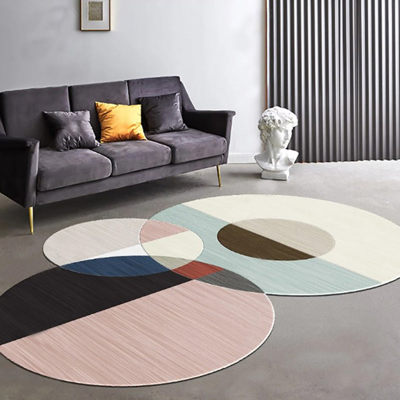 Modern Living Room Rug Multi Colored Geo Patterned Carpet Cotton Blend Easy Care Pet Friendly Indoor Rug Clearhalo 'Area Rug' 'Rug' 2296347