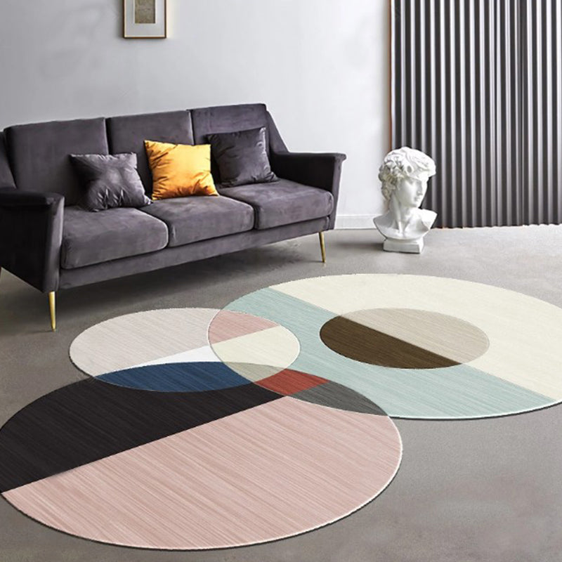 Modern Living Room Rug Multi Colored Geo Patterned Carpet Cotton Blend Easy Care Pet Friendly Indoor Rug Clearhalo 'Area Rug' 'Rug' 2296350