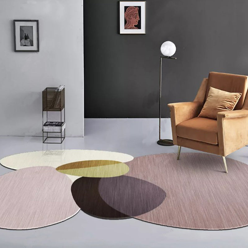 Modern Living Room Rug Multi Colored Geo Patterned Carpet Cotton Blend Easy Care Pet Friendly Indoor Rug Red Brown Clearhalo 'Area Rug' 'Rug' 2296353