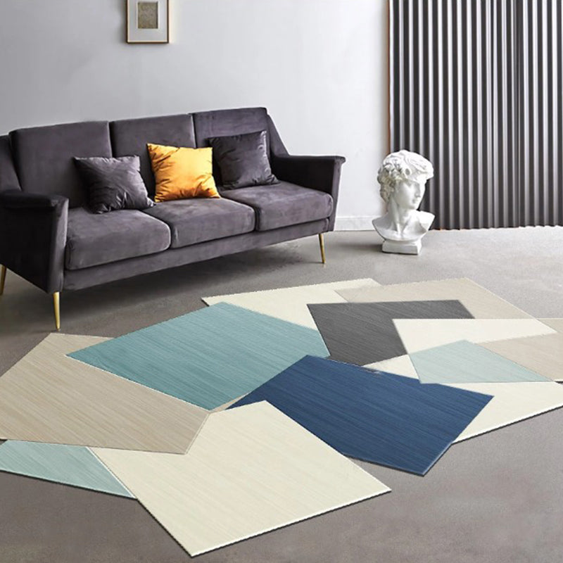 Modern Living Room Rug Multi Colored Geo Patterned Carpet Cotton Blend Easy Care Pet Friendly Indoor Rug Blue Clearhalo 'Area Rug' 'Rug' 2296354