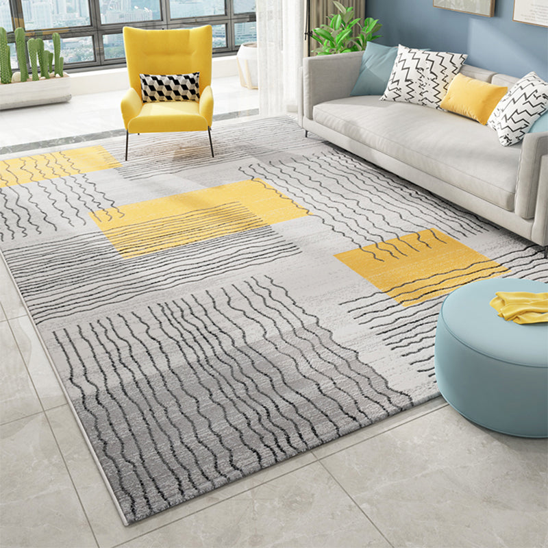 Comfort Living Room Rug Multi Colored Stripe Pattern Indoor Rug Polypropylene Pet Friendly Easy Care Area Carpet Clearhalo 'Area Rug' 'Modern' 'Rugs' Rug' 2300039