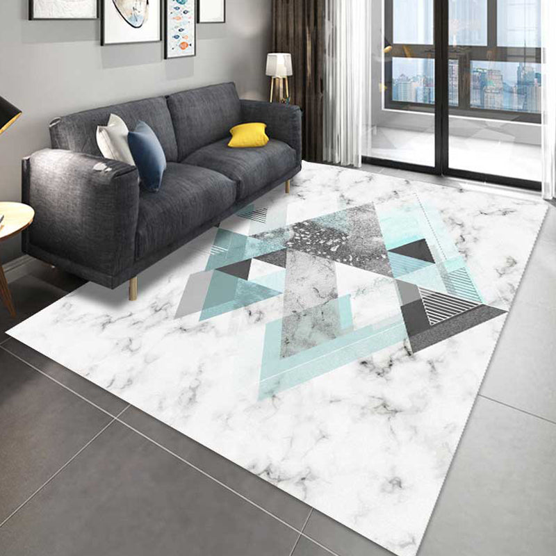 Multi Colored Geometric Pattern Rug Polypropylene Modern Indoor Rug Easy Care Pet Friendly Area Carpet in Living Room Green Clearhalo 'Area Rug' 'Modern' 'Rugs' Rug' 2300093