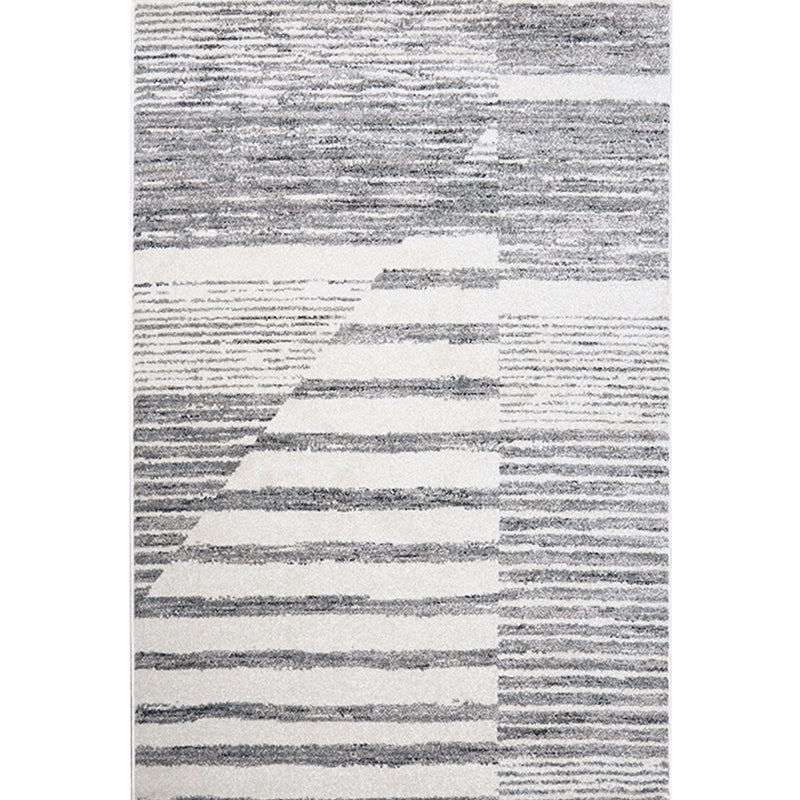 Modern Stripe Pattern Rug Multi Colored Polyster Indoor Rug Synthetics Anti-Slip Backing Pet Friendly Area Carpet for Parlor Grey Clearhalo 'Area Rug' 'Modern' 'Rugs' Rug' 2300133