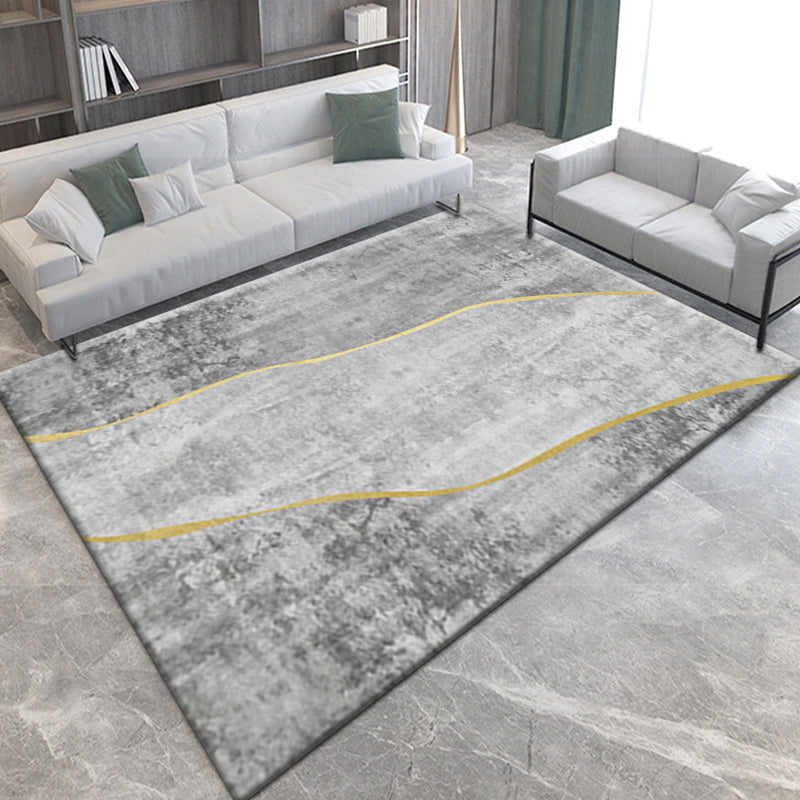 Casual Modern Rug Multi Colored Geometric Pattern Area Rug Anti-Slip Backing Stain-Resistant Washable Indoor Rug for Parlor Smoke Gray Clearhalo 'Area Rug' 'Modern' 'Rugs' Rug' 2300483