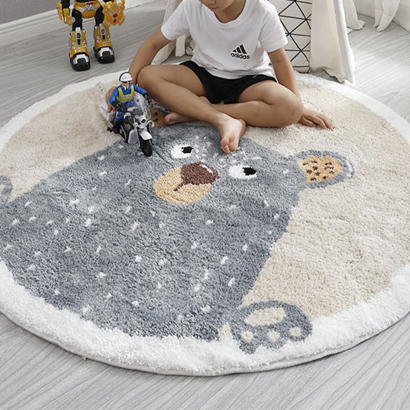 Lovely Children Room Rug Multi Colored Cartoon Printed Rug Polyster Non-Slip Backing Pet Friendly Carpet Clearhalo 'Area Rug' 'Rug' 2300770