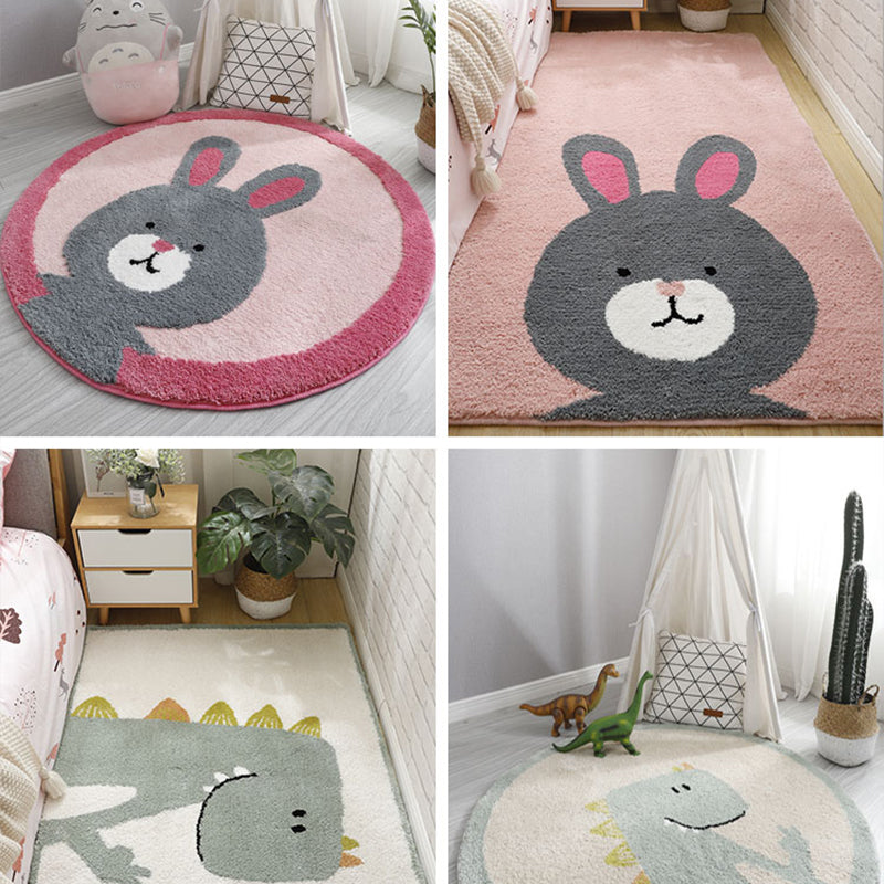 Lovely Children Room Rug Multi Colored Cartoon Printed Rug Polyster Non-Slip Backing Pet Friendly Carpet Clearhalo 'Area Rug' 'Rug' 2300773