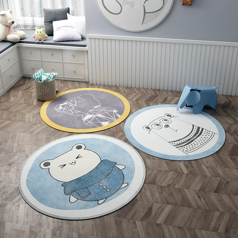 Nordic Cartoon Printed Rug Multi Colored Synthetics Area Carpet Non-Slip Backing Pet Friendly Indoor Rug for Childrens Clearhalo 'Area Rug' 'Rug' 2300795