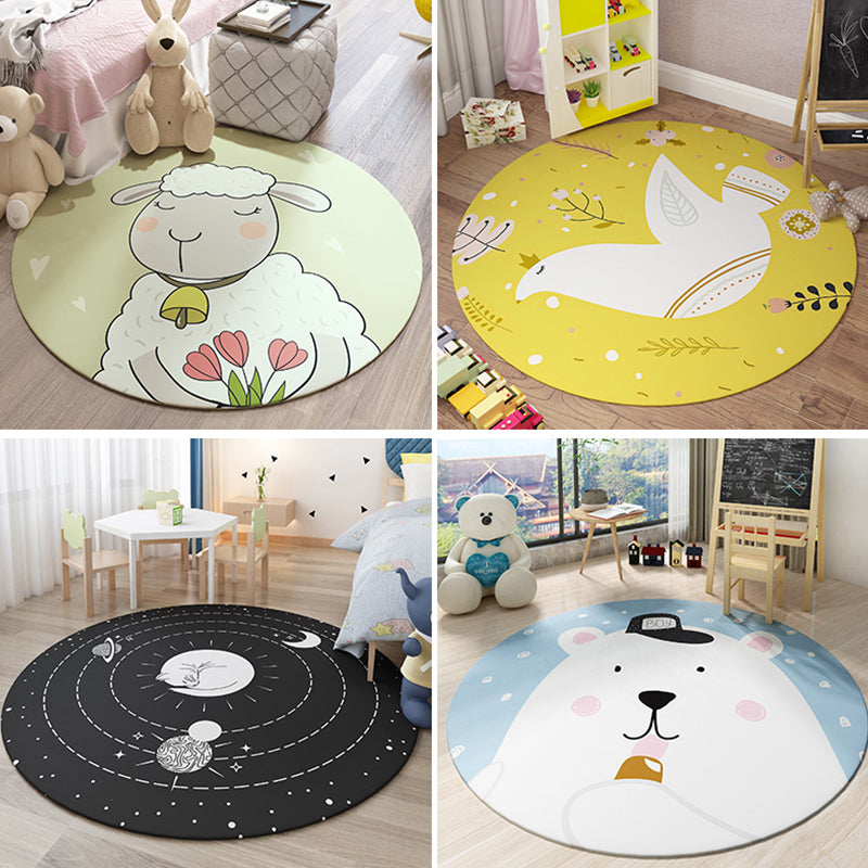 Cute Kids Room Rug Multi Colored Cartoon Printed Indoor Rug Polypropylene Pet Friendly Machine Washable Carpet Clearhalo 'Area Rug' 'Rug' 2300820