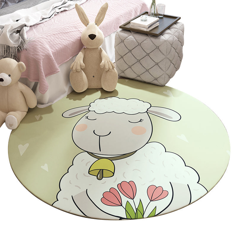 Cute Kids Room Rug Multi Colored Cartoon Printed Indoor Rug Polypropylene Pet Friendly Machine Washable Carpet Clearhalo 'Area Rug' 'Rug' 2300823