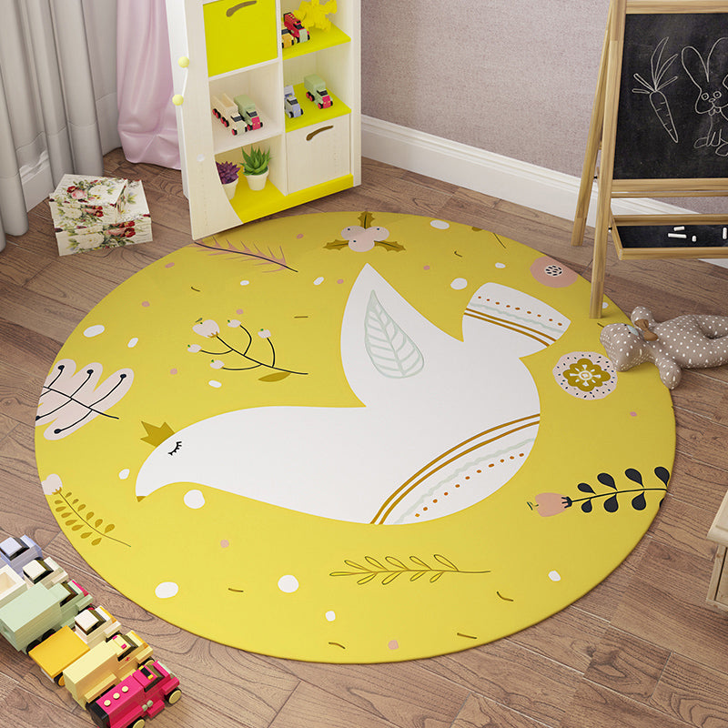 Cute Kids Room Rug Multi Colored Cartoon Printed Indoor Rug Polypropylene Pet Friendly Machine Washable Carpet Clearhalo 'Area Rug' 'Rug' 2300829