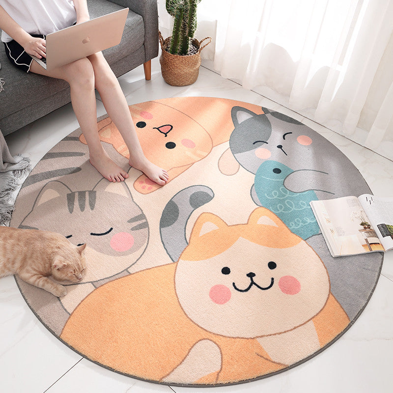 Relaxing Kids Room Rug Multi Colored Cartoon Print Indoor Rug Lamb Wool Non-Slip Backing Pet Friendly Area Carpet Clearhalo 'Area Rug' 'Rug' 2300837