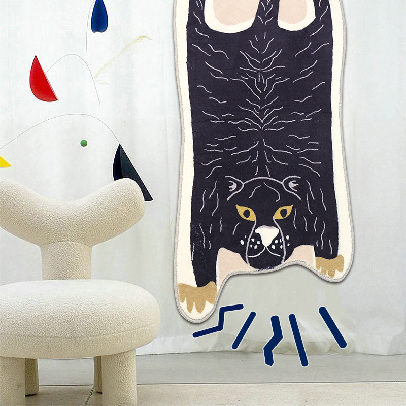 Novelty Shape Cartoon Animal Rug Multi-Colored Cute Area Rug Polyster Easy Care Pet Friendly Washable Carpet for Decor Clearhalo 'Area Rug' 'Rug' 2300880