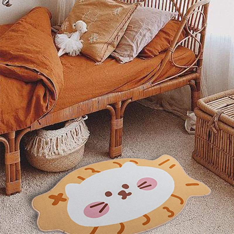 Multi Colored Bedroom Rug Casual Cartoon Animal Indoor Rug Synthetics Anti-Slip Backing Pet Friendly Carpet Clearhalo 'Area Rug' 'Rug' 2300885