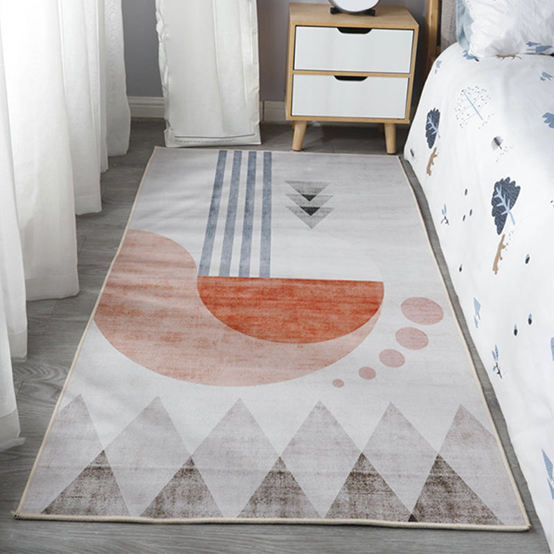 Scandinavian Bedroom Rug Multi Colored Color Blocked Indoor Rug Synthetics Non-Slip Machine Washable Carpet Clearhalo 'Area Rug' 'Rug' 2300934