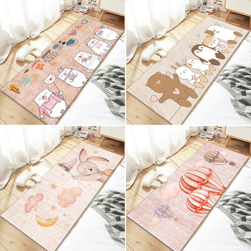 Lovely Bedroom Rug Multi Colored Cartoon Printed Indoor Rug PVC Non-Slip Backing Machine Washable Carpet Clearhalo 'Area Rug' 'Rug' 2301026