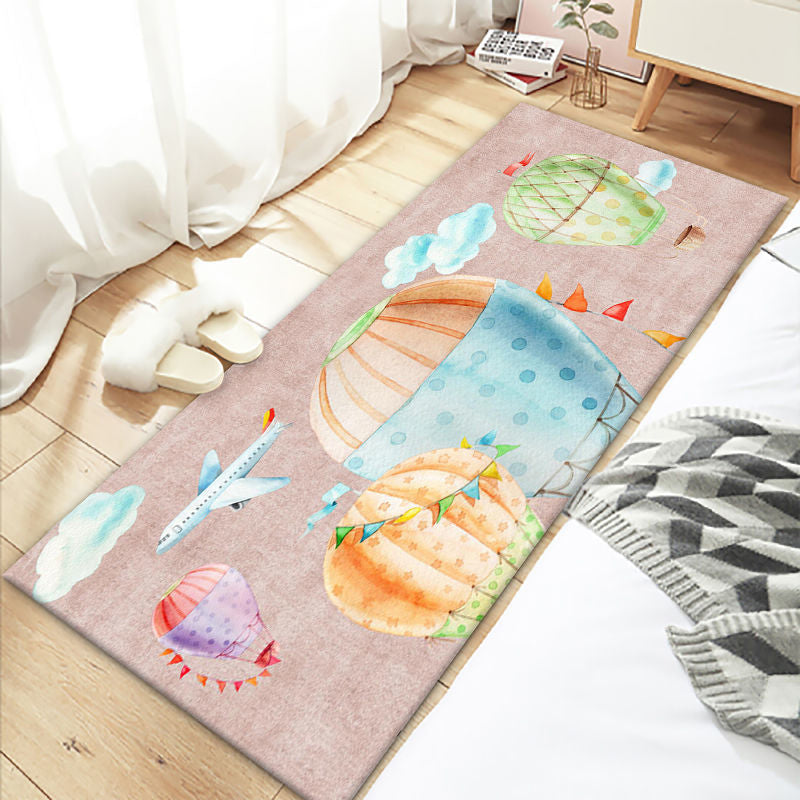 Lovely Bedroom Rug Multi Colored Cartoon Printed Indoor Rug PVC Non-Slip Backing Machine Washable Carpet Clearhalo 'Area Rug' 'Rug' 2301031