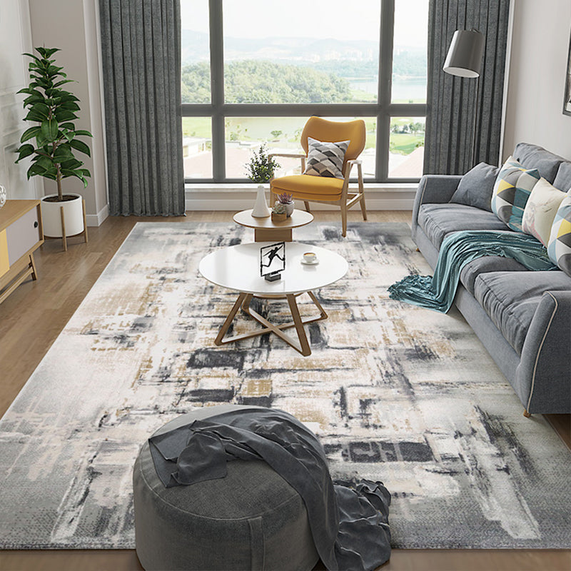 Cyberpunk Living Room Rug Multi Colored Abstract Patterned Area Carpet Polyster Easy Care Pet Friendly Indoor Rug Clearhalo 'Area Rug' 'Rug' 2301073