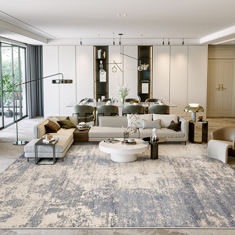 Modern Parlor Rug Multi Colored Abstract Printed Area Rug Cotton Blend Stain-Resistant Easy Care Indoor Rug Gray-White Clearhalo 'Area Rug' 'Rug' 2301086