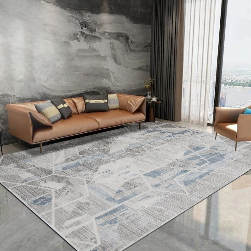 Chinese Style Abstract Print Rug Multi Colored Cotton Blend Carpet Non-Slip Backing Stain-Resistant Indoor Rug for Parlor Clearhalo 'Area Rug' 'Rug' 2301107