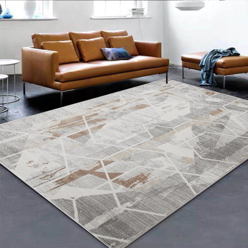 Chinese Style Abstract Print Rug Multi Colored Cotton Blend Carpet Non-Slip Backing Stain-Resistant Indoor Rug for Parlor Clearhalo 'Area Rug' 'Rug' 2301112