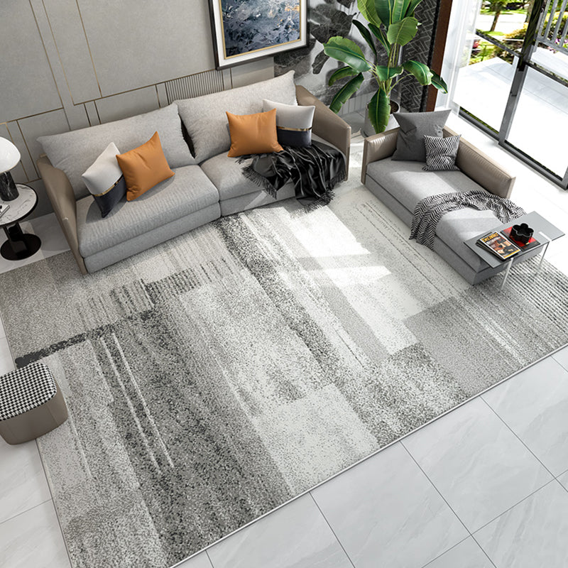 Multi Colored Abstract Print Rug Polyster Nordic Area Carpet Non-Slip Easy Care Pet Friendly Indoor Rug for Living Room Silver Gray Clearhalo 'Area Rug' 'Rug' 2301208