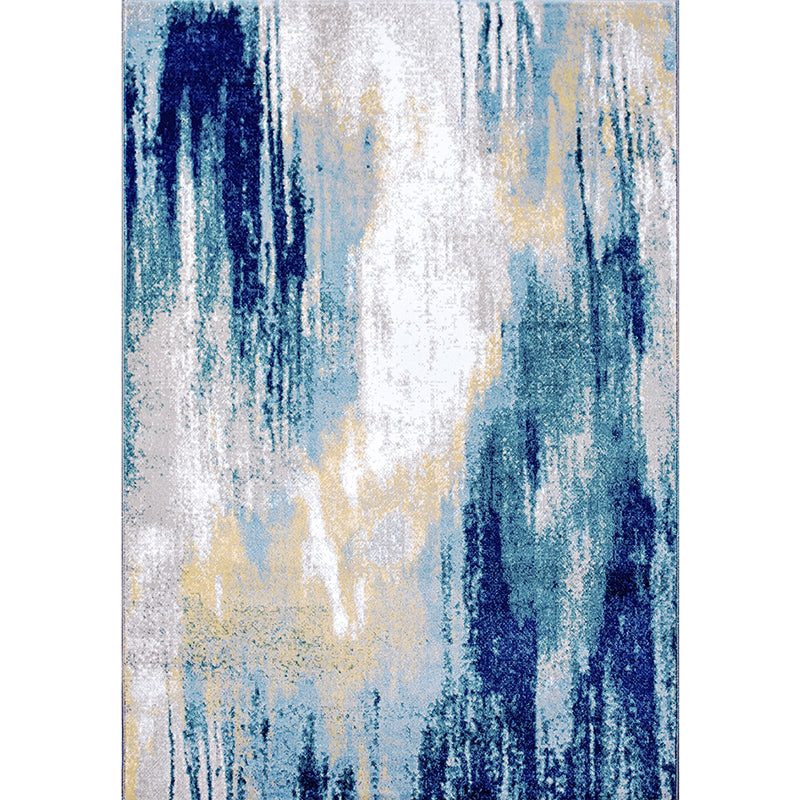 Multi Colored Luxury Rug Cotton Blend Abstract Printed Indoor Rug Non-Slip Backing Pet Friendly Area Carpet for Living Room Clearhalo 'Area Rug' 'Rug' 2301244