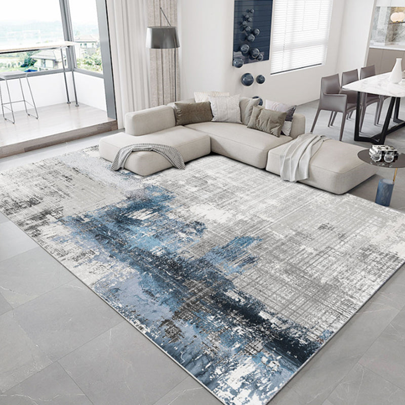 Multi Colored Abstract Printed Rug Cotton Blend Relaxing Indoor Rug Easy Care Non-Slip Backing Washable Carpet for Room Clearhalo 'Area Rug' 'Rug' 2301255