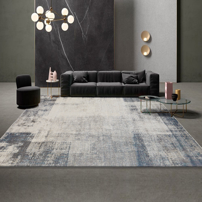 Nordic Living Room Rug Multi Colored Abstract Printed Indoor Rug Polyster Non-Slip Backing Pet Friendly Area Carpet Clearhalo 'Area Rug' 'Rug' 2301260