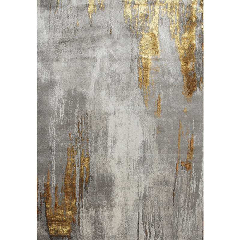 Industrial Abstract Printed Rug Multi Colored Polyster Area Carpet Anti-Slip Backing Pet Friendly Indoor Rug for Living Room Dark Gray-Black Clearhalo 'Area Rug' 'Rug' 2301402