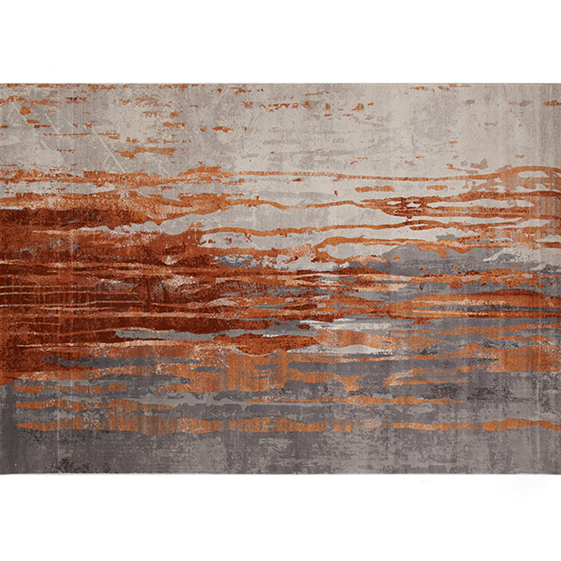 Calming Living Room Rug Multi Colored Abstract Printed Indoor Rug Polyster Anti-Slip Backing Pet Friendly Area Carpet Red Brown Clearhalo 'Area Rug' 'Rug' 2301439