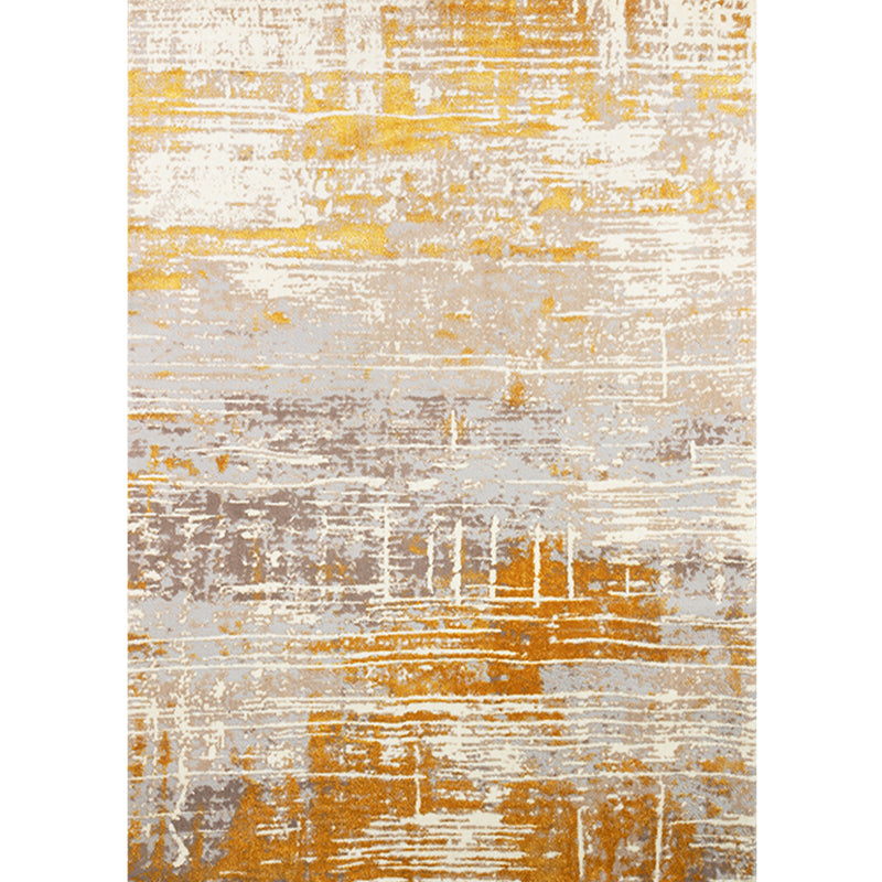 Casual Multi Colored Modern Rug Polypropylene Abstract Print Area Carpet Non-Slip Backing Pet Friendly Rug for Parlor Dark Yellow Clearhalo 'Area Rug' 'Rug' 2301458